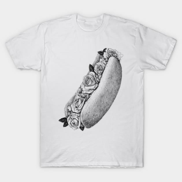 Hot Dog T-Shirt by mikekoubou